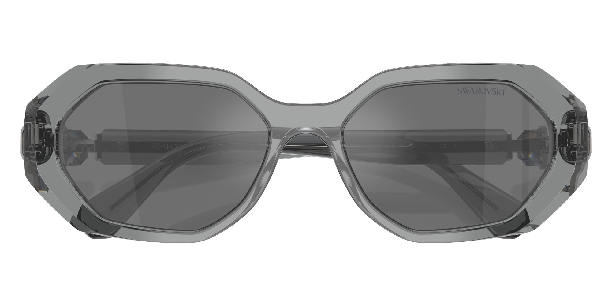 Swarovski SK6028 10626G 54 - Transparent Dark Gray / Gray Mirrored Black #id:sk602810626g_s:104120