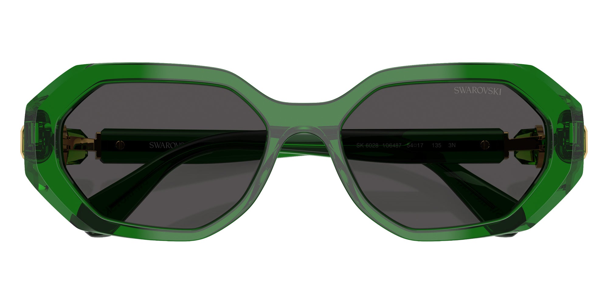 Swarovski SK6028 106487 54 - Transparent Green / Dark Gray #id:sk6028106487_s:106120