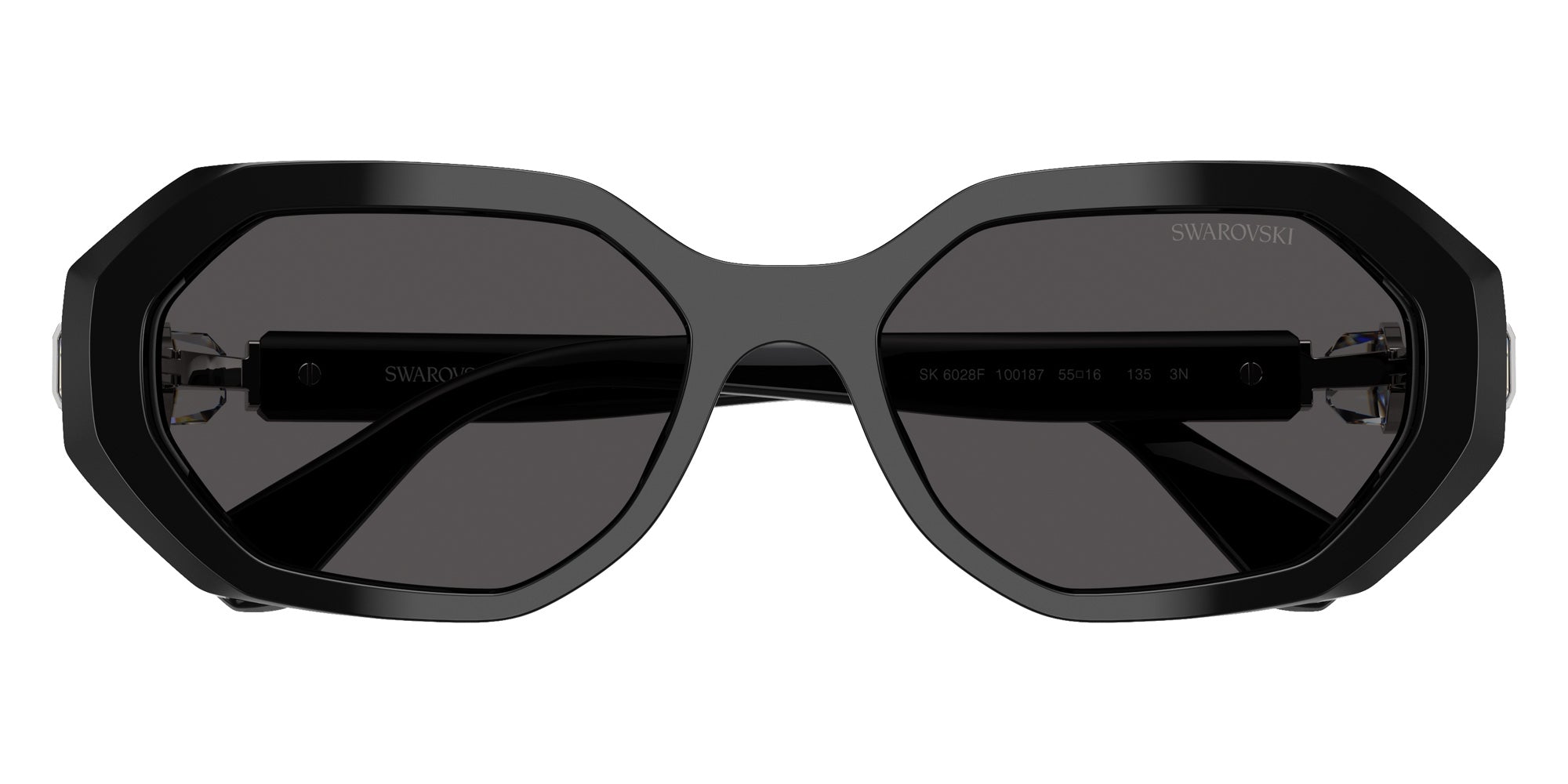 Swarovski SK6028F 100187 55 - Black / Dark Gray #id:sk6028f100187_s:100120