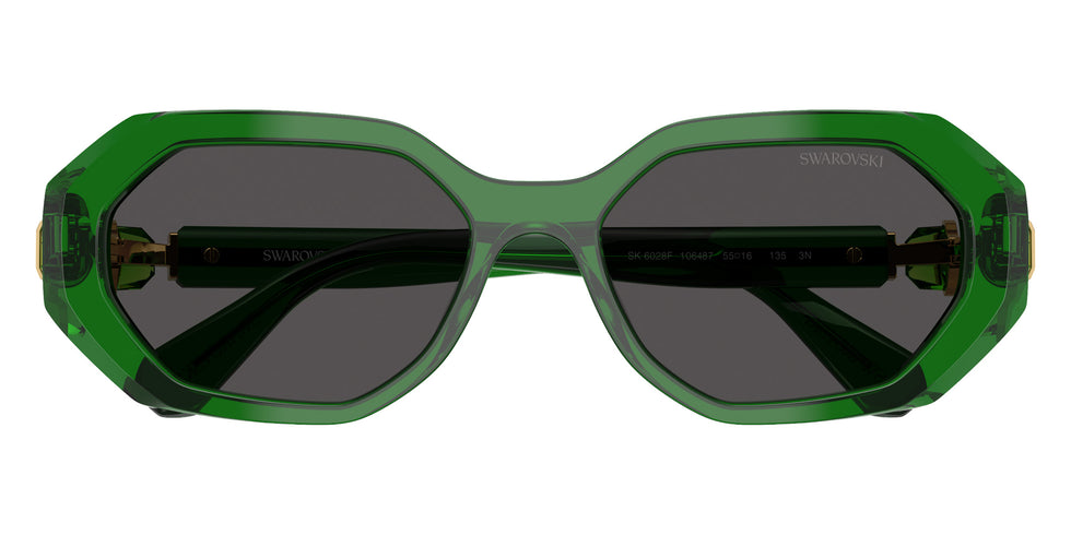 Swarovski SK6028F 106487 55 - Transparent Green / Dark Gray #id:sk6028f106487_s:104120