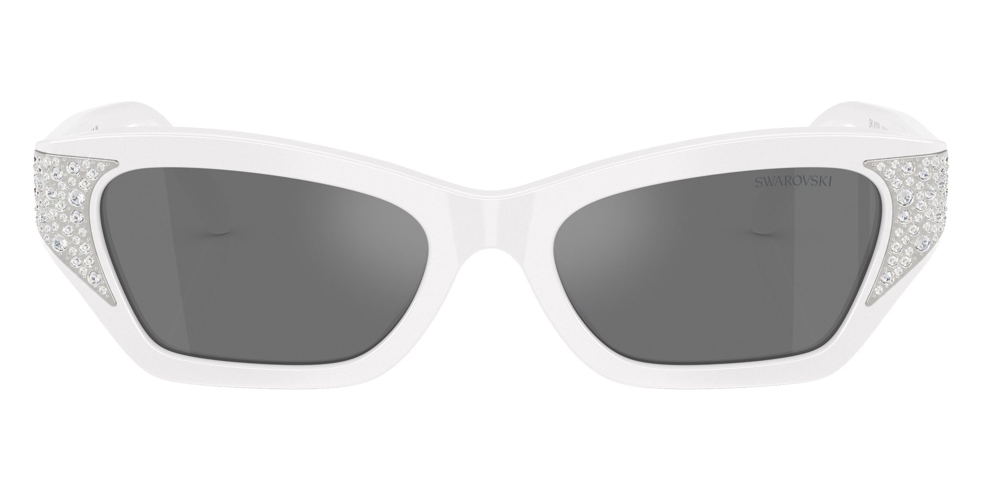 Swarovski SK6029 10506G 50 - Solid White / Gray Mirrored Black #id:sk602910506g_s:112100