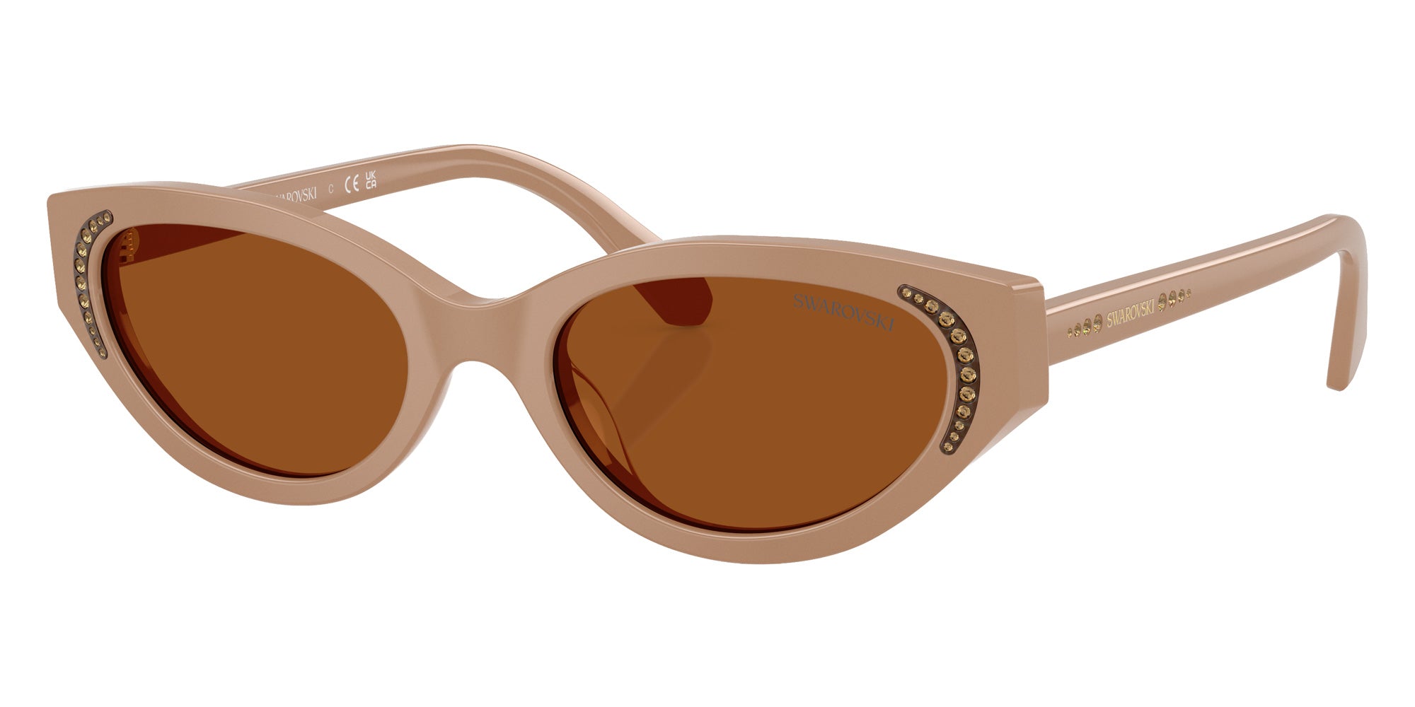 Swarovski SK6030 106173 52 - Beige / Dark Brown #id:sk6030106173_s:108105