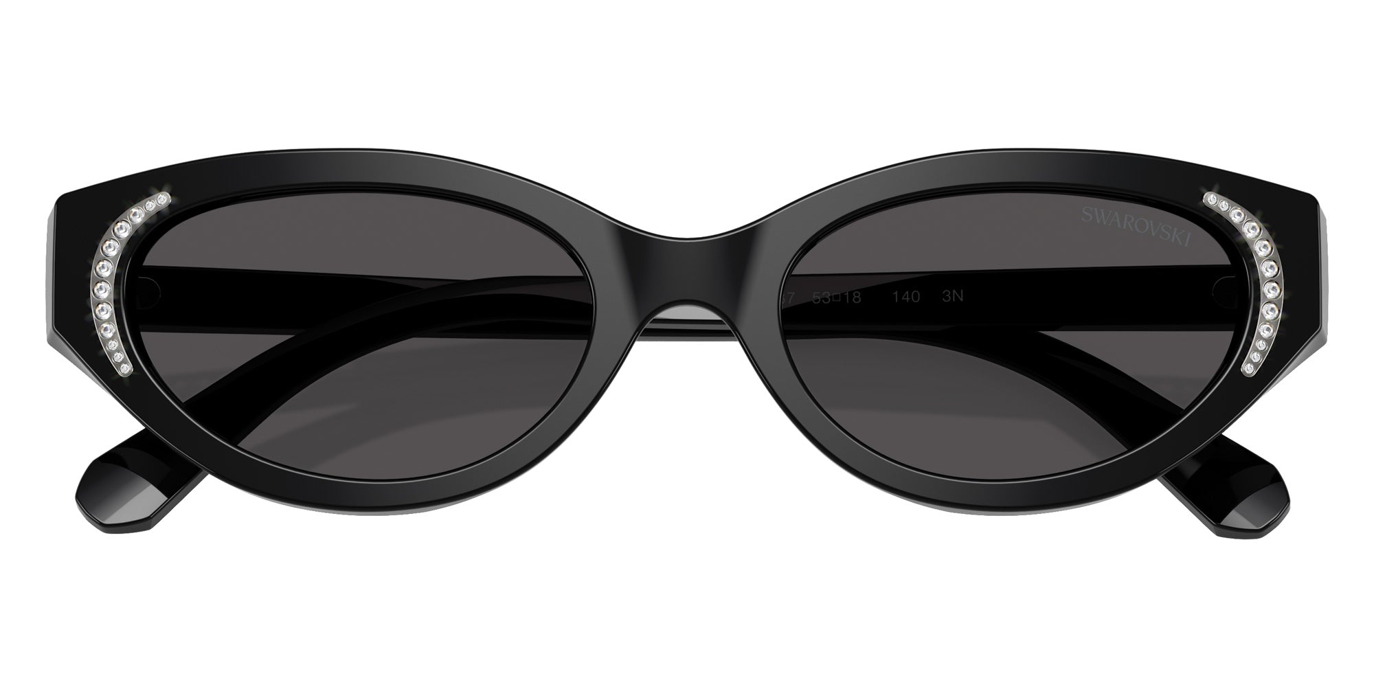 Swarovski SK6030F 100187 53 - Black / Dark Gray #id:sk6030f100187_s:100120