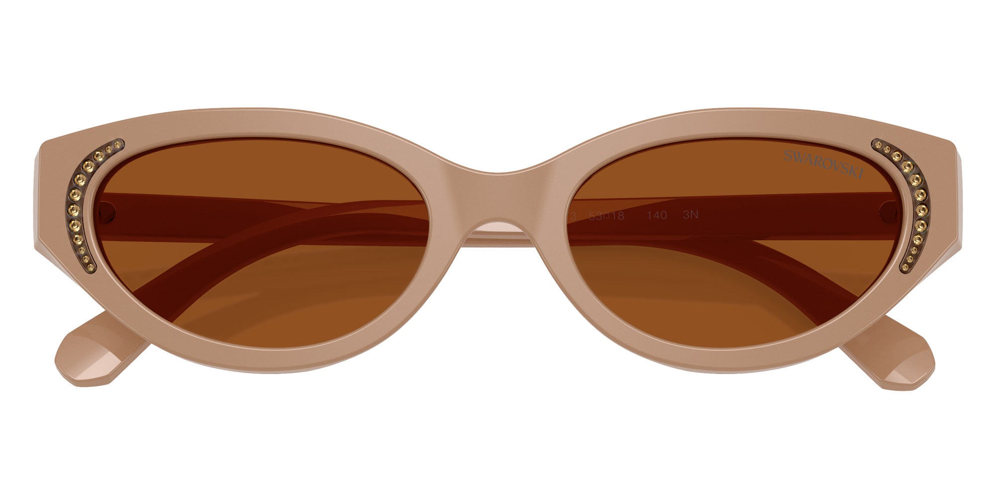 Swarovski SK6030F 106173 53 - Beige / Dark Brown #id:sk6030f106173_s:106120