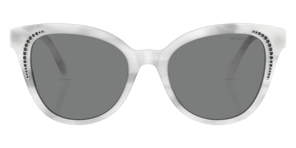 Swarovski SK6031F 104287 54 - Striped White / Dark Gray #id:sk6031f104287_s:106100