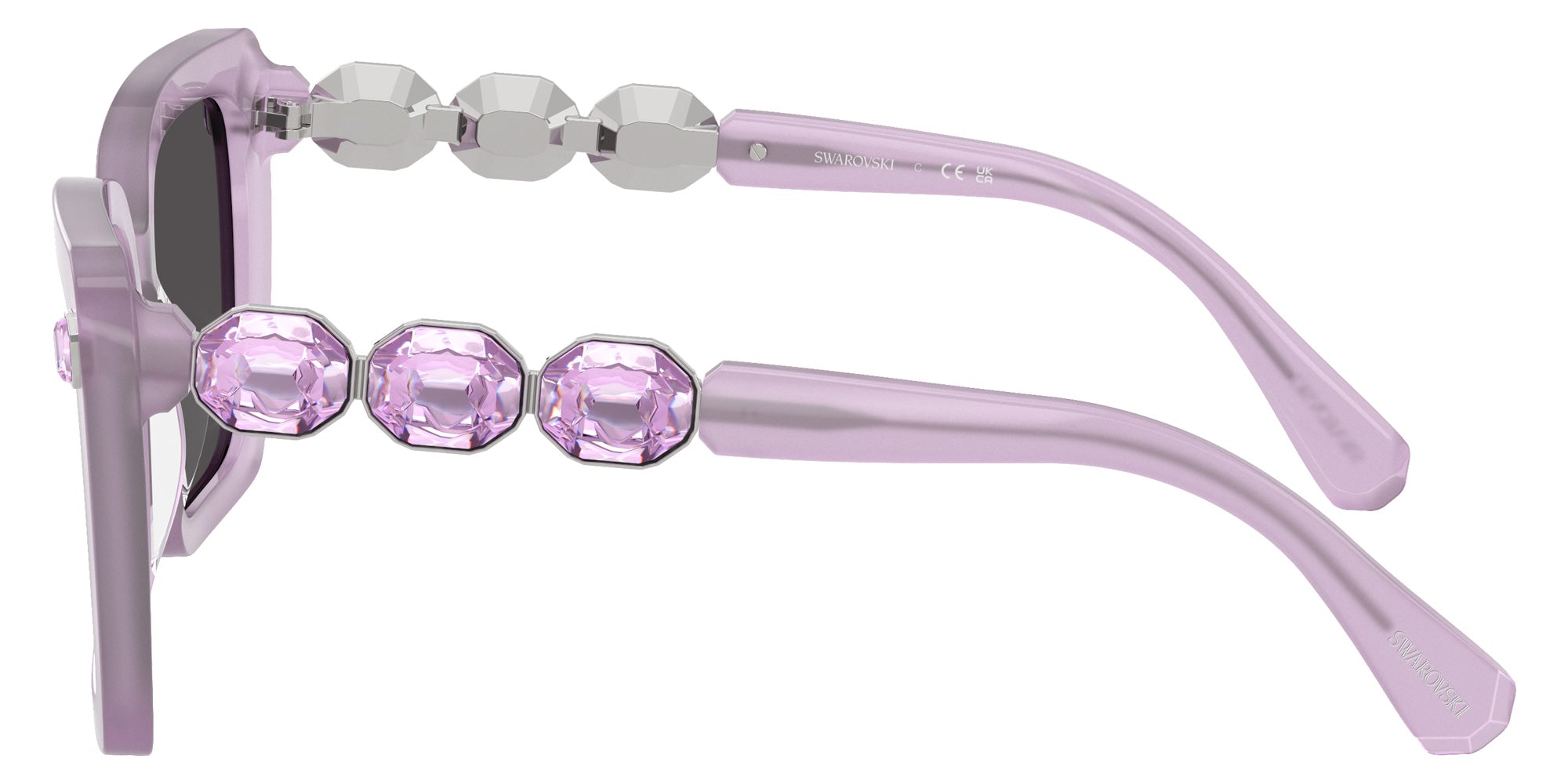 Swarovski SK6032 107587 55 - Milky Lilac / Dark Gray #id:sk6032107587_s:110110