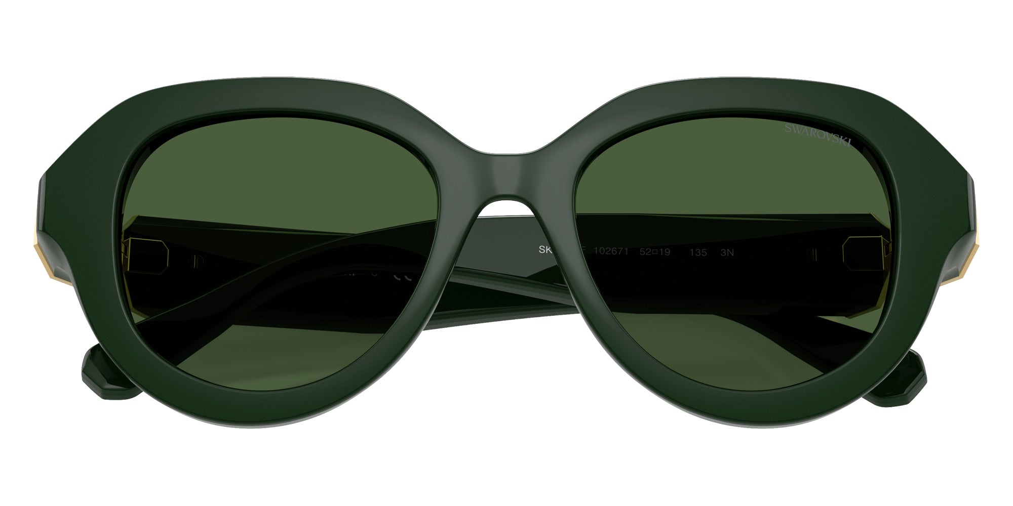 Swarovski SK6037F 102671 52 - Solid Green / Dark Green #id:sk6037f102671_s:104120