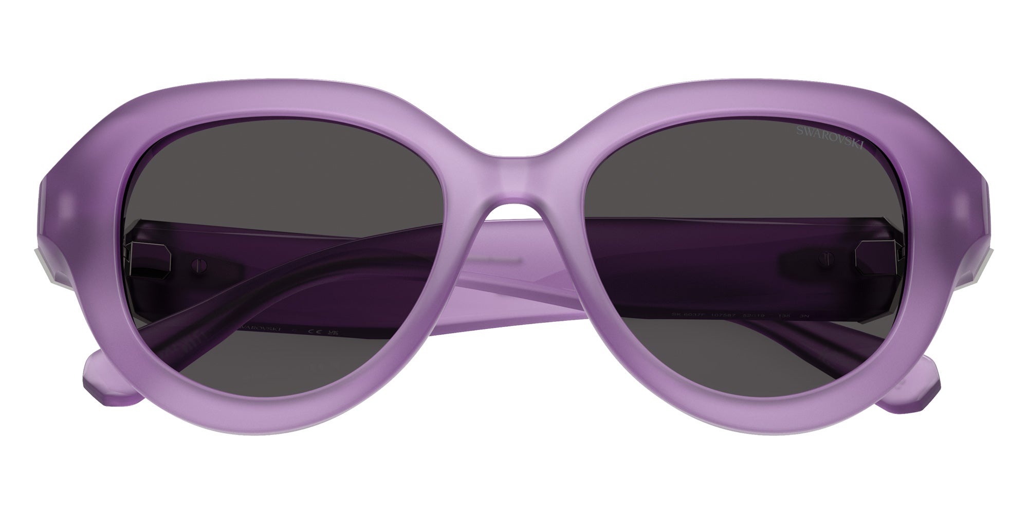 Swarovski SK6037F 107587 52 - Milky Lilac / Dark Gray #id:sk6037f107587_s:106120