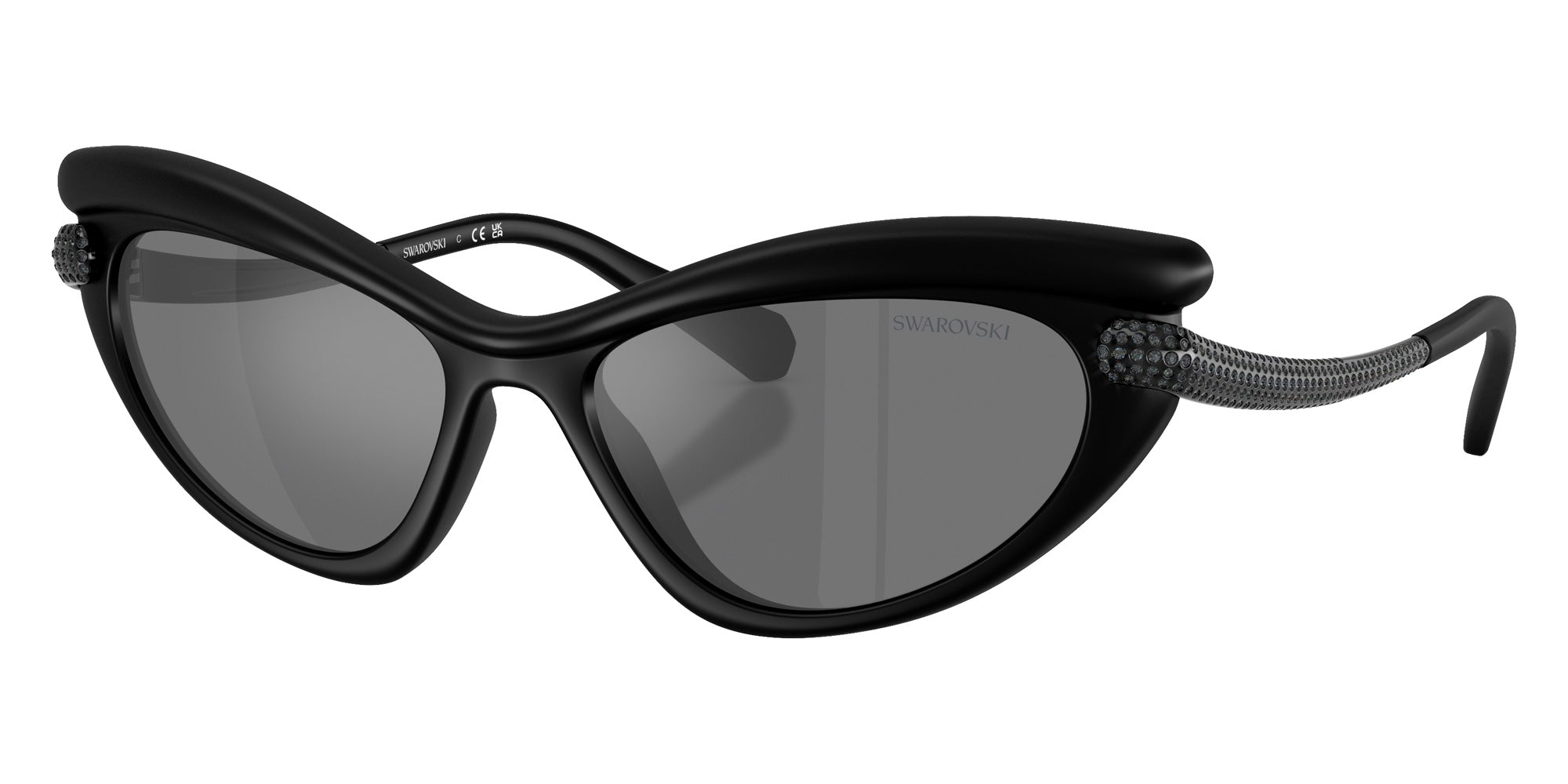 Swarovski SK6038 10396G 56 - Matte Black / Gray Mirrored Black #id:sk603810396g_s:104105