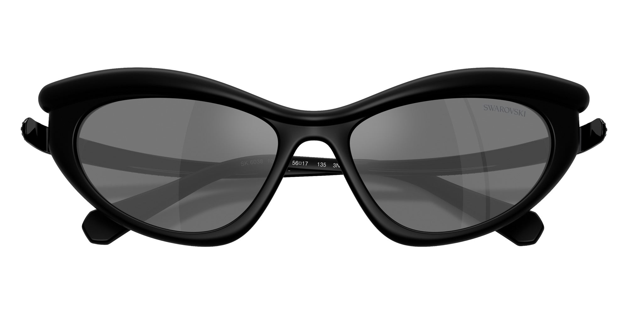 Swarovski SK6038 10396G 56 - Matte Black / Gray Mirrored Black #id:sk603810396g_s:104120