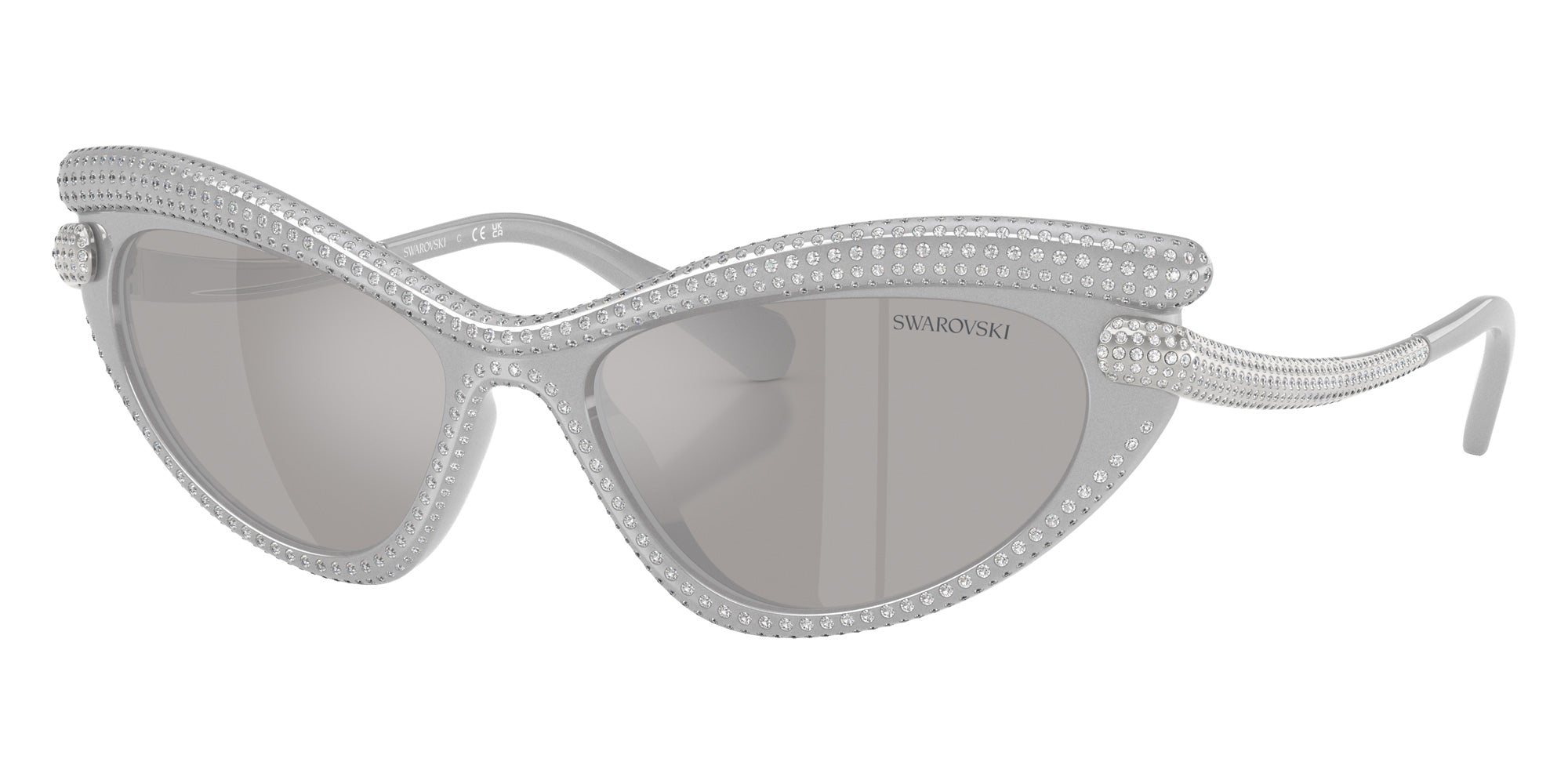 Swarovski SK6038 10596G 56 - Silver / Light Gray Mirrored Silver #id:sk603810596g_s:106105