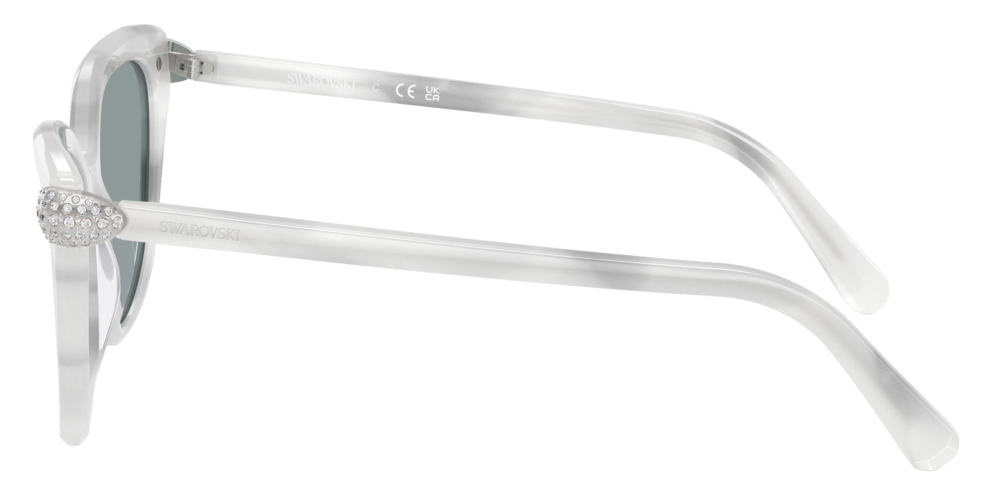 Swarovski SK6039F 1042/1 56 - White Havana / Dark Gray #id:sk6039f10421_s:104110