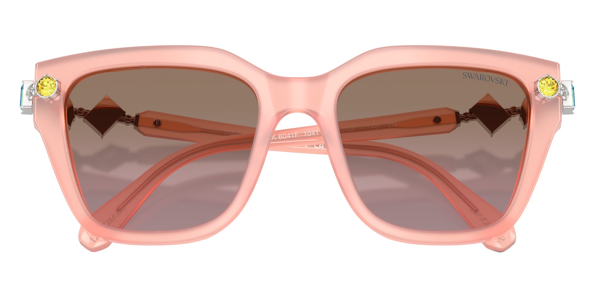 Swarovski SK6041F 104114 53 - Milky Pink / Dark Brown Dark Pink Grad Mirrored #id:sk6041f104114_s:106120