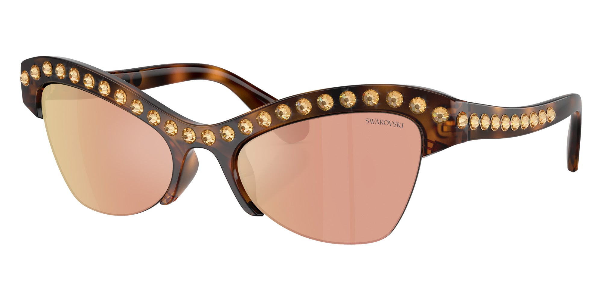 Swarovski SK6043 100271 55 - Havana / Dark Brown Mirrored Rose Gold #id:sk6043100271_s:102105