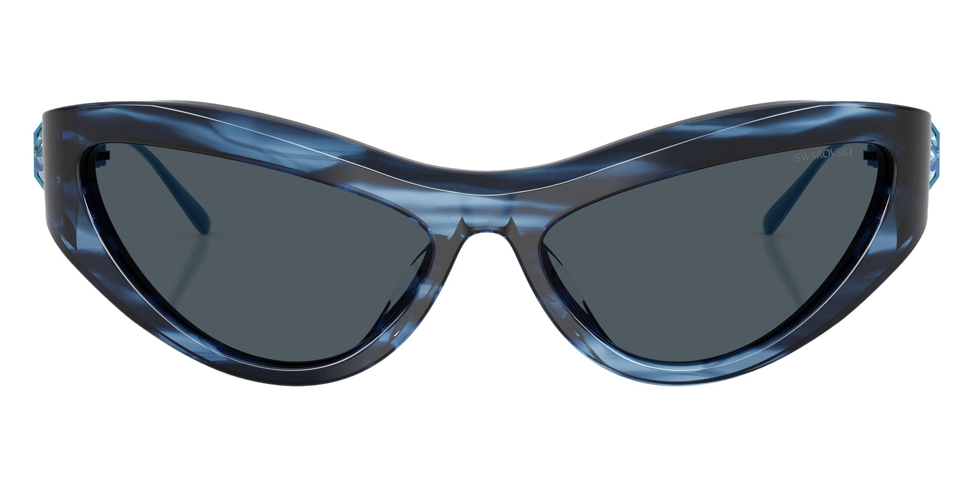 Swarovski SK6046 109087 60 - Striped Blue / Dark Gray #id:sk6046109087_s:104100