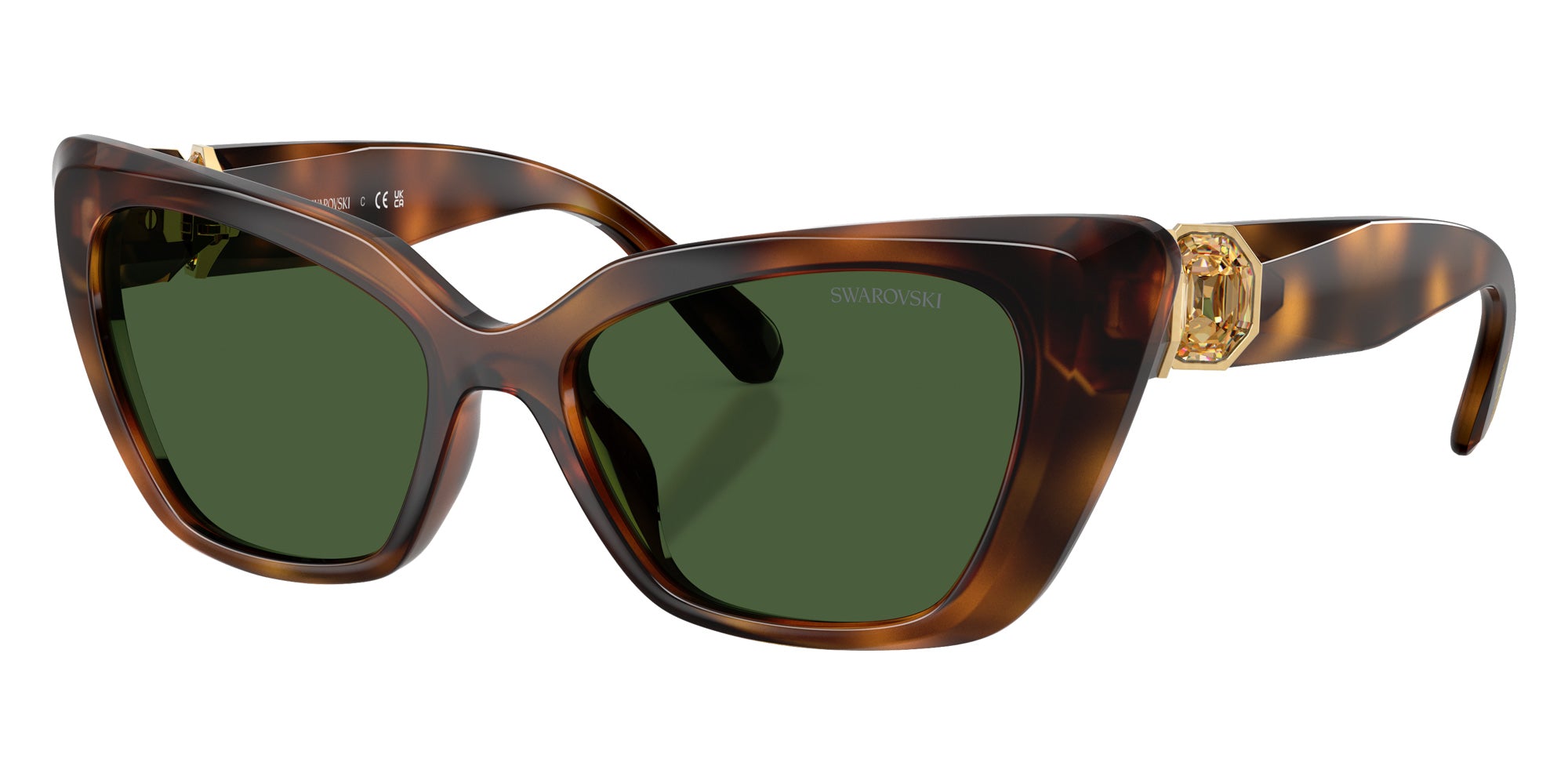 Swarovski SK6047 100271 54 - Havana / Dark Green #id:sk6047100271_s:102105