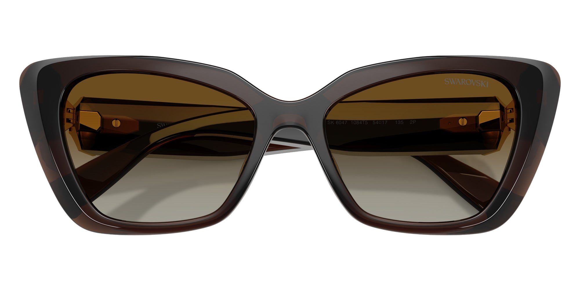 Swarovski SK6047 1084T5 54 - Transparent Brown / Polarized Brown Gradient #id:sk60471084t5_s:110120