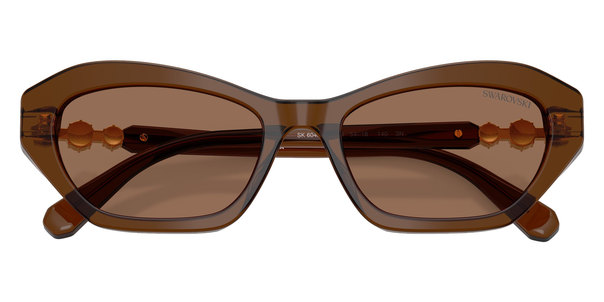Swarovski SK6048 108473 54 - Transparent Brown / Dark Brown #id:sk6048108473_s:108120