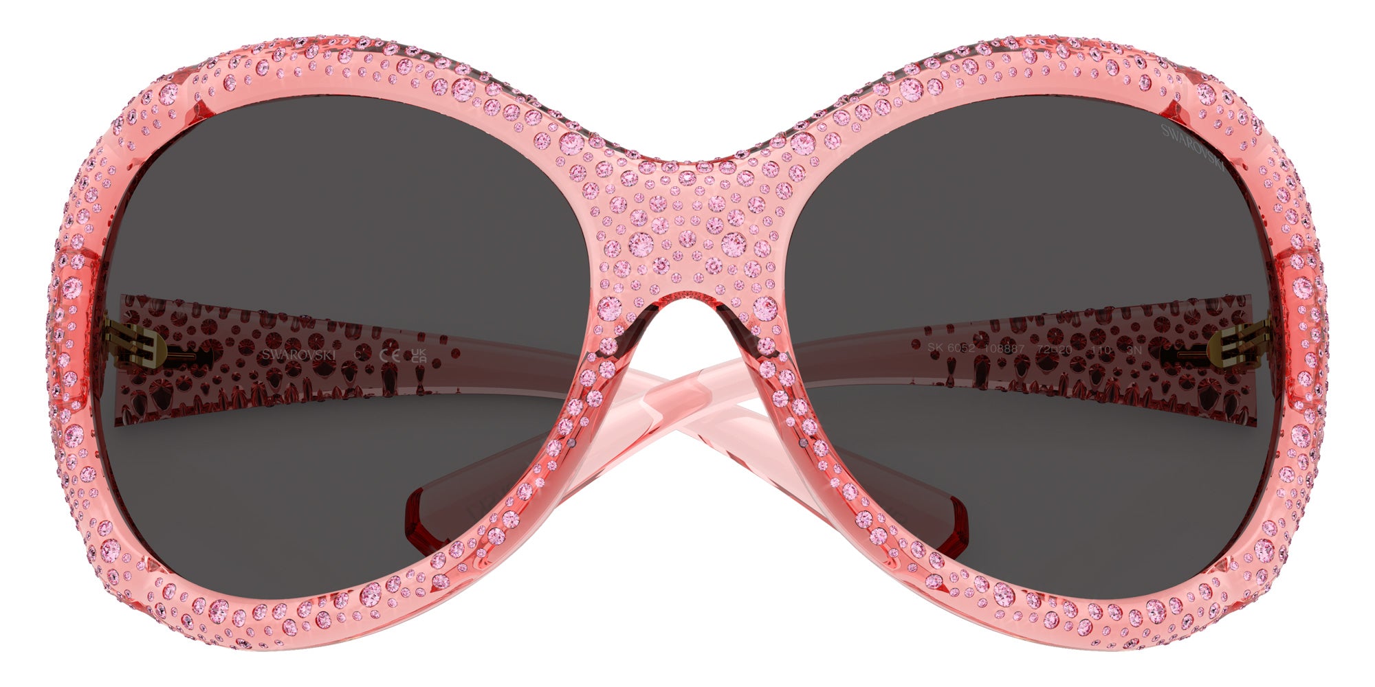 Swarovski SK6052 108887 72 - Transparent Pink / Dark Gray #id:sk6052108887_s:102120