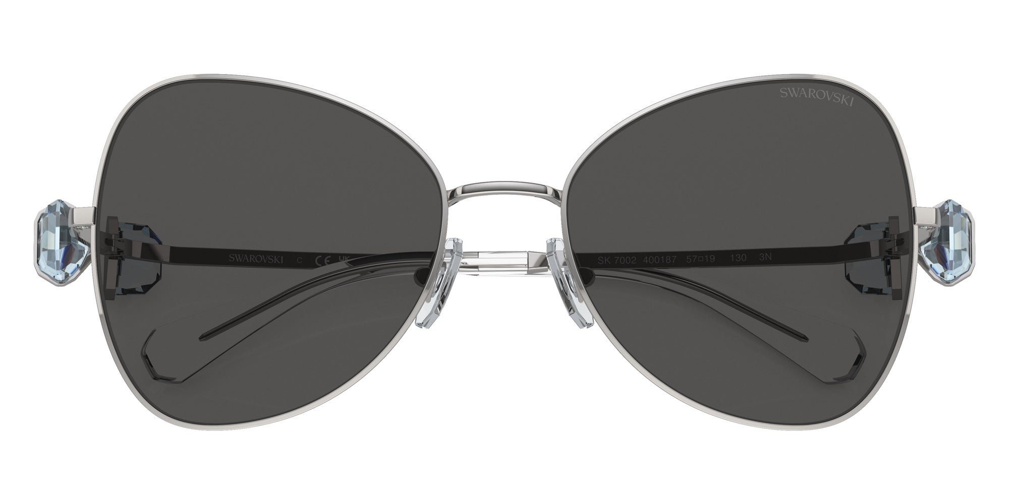 Swarovski SK7002 400187 57 - Silver / Dark Gray #id:sk7002400187_s:100120