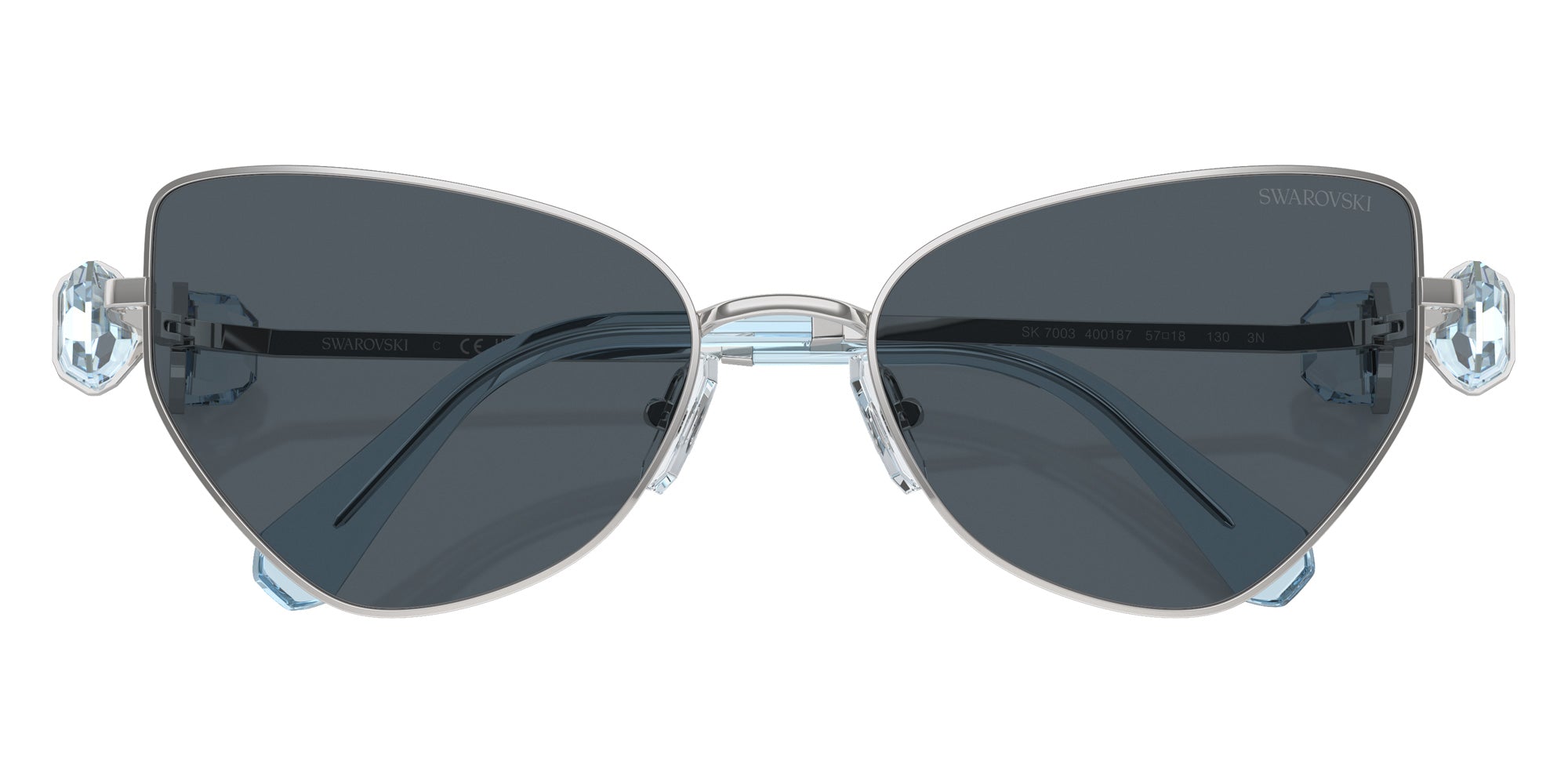 Swarovski SK7003 400187 57 - Silver / Dark Gray #id:sk7003400187_s:102120
