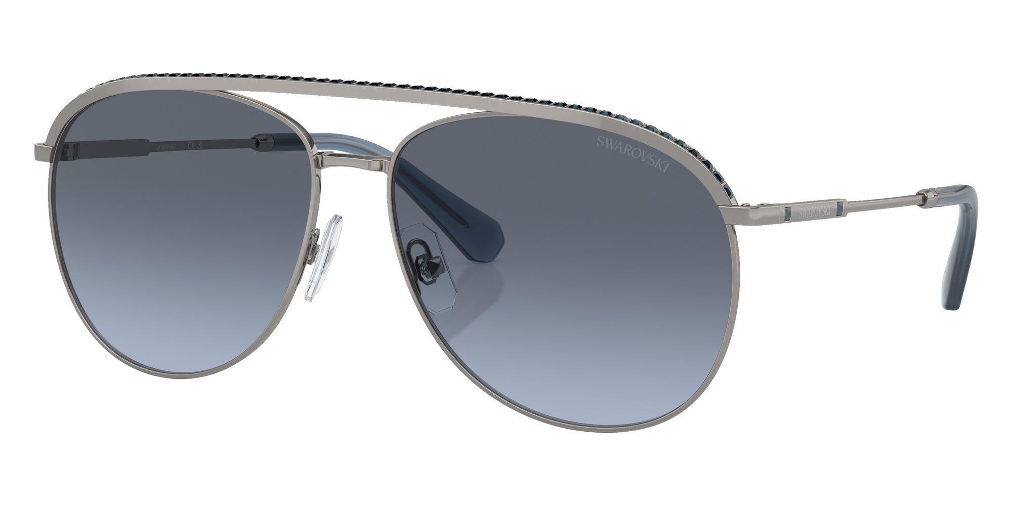 Swarovski SK7005 40098F 58 - Gunmetal / Blue Gradient Gray #id:sk700540098f_s:108105