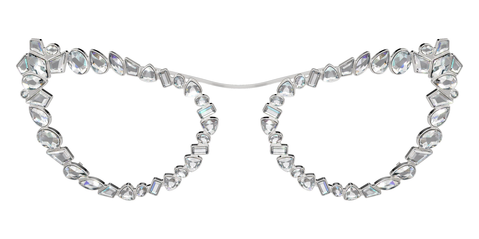 Swarovski SK7011 4001AP 56 - Silver / Clear Mirrored Real Platinum #id:sk70114001ap_s:102130