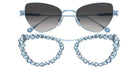 Swarovski SK7011 40198G 56 - Matte Light Blue / Gray Gradient #id:sk701140198g_s:104135