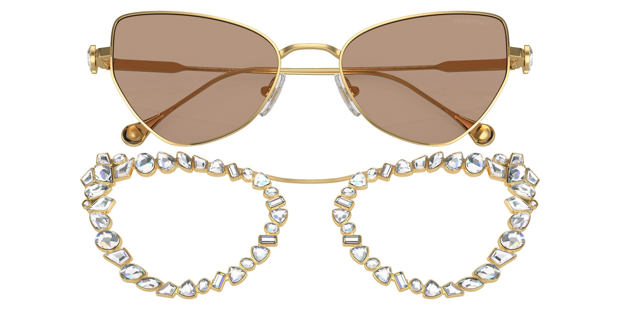 Swarovski SK7011 402263 56 - Gold / Light Brown #id:sk7011402263_s:106135