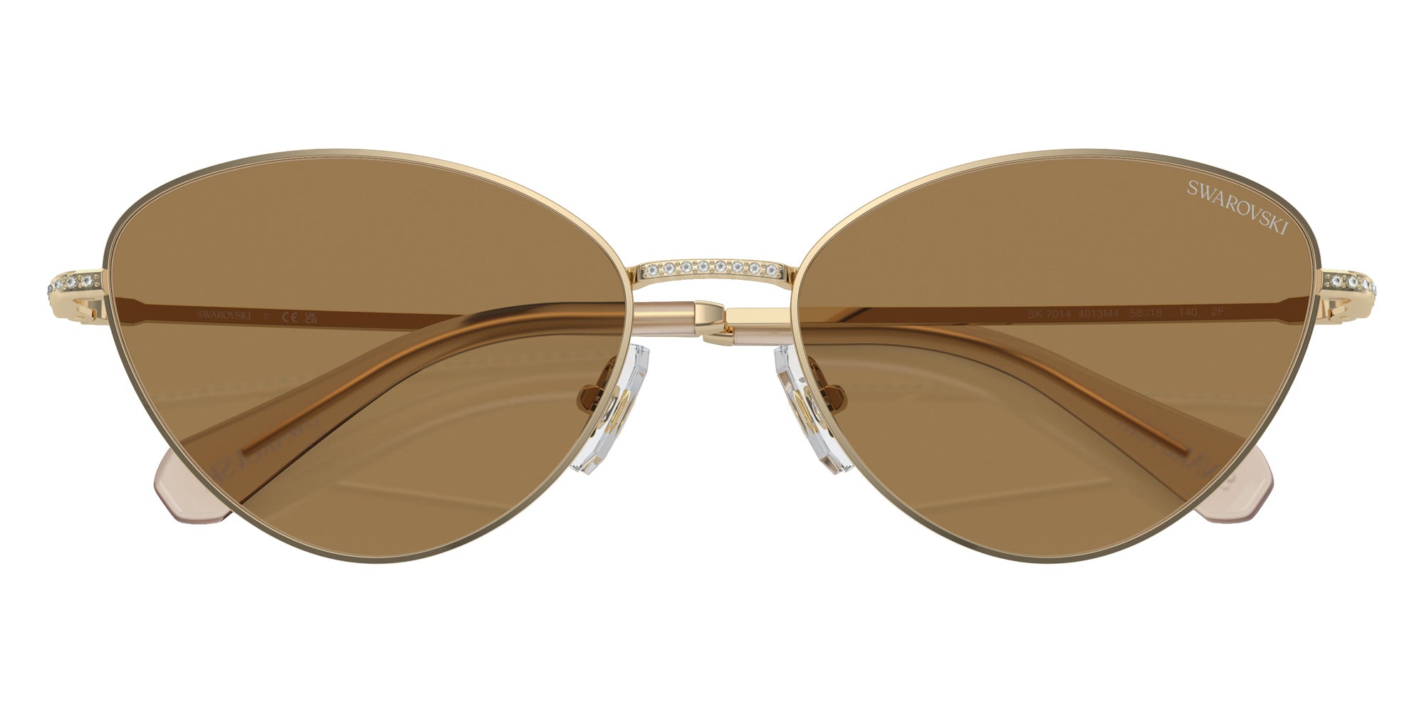Swarovski SK7014 4013M4 58 - Pale Gold / Brown Photo #id:sk70144013m4_s:104100