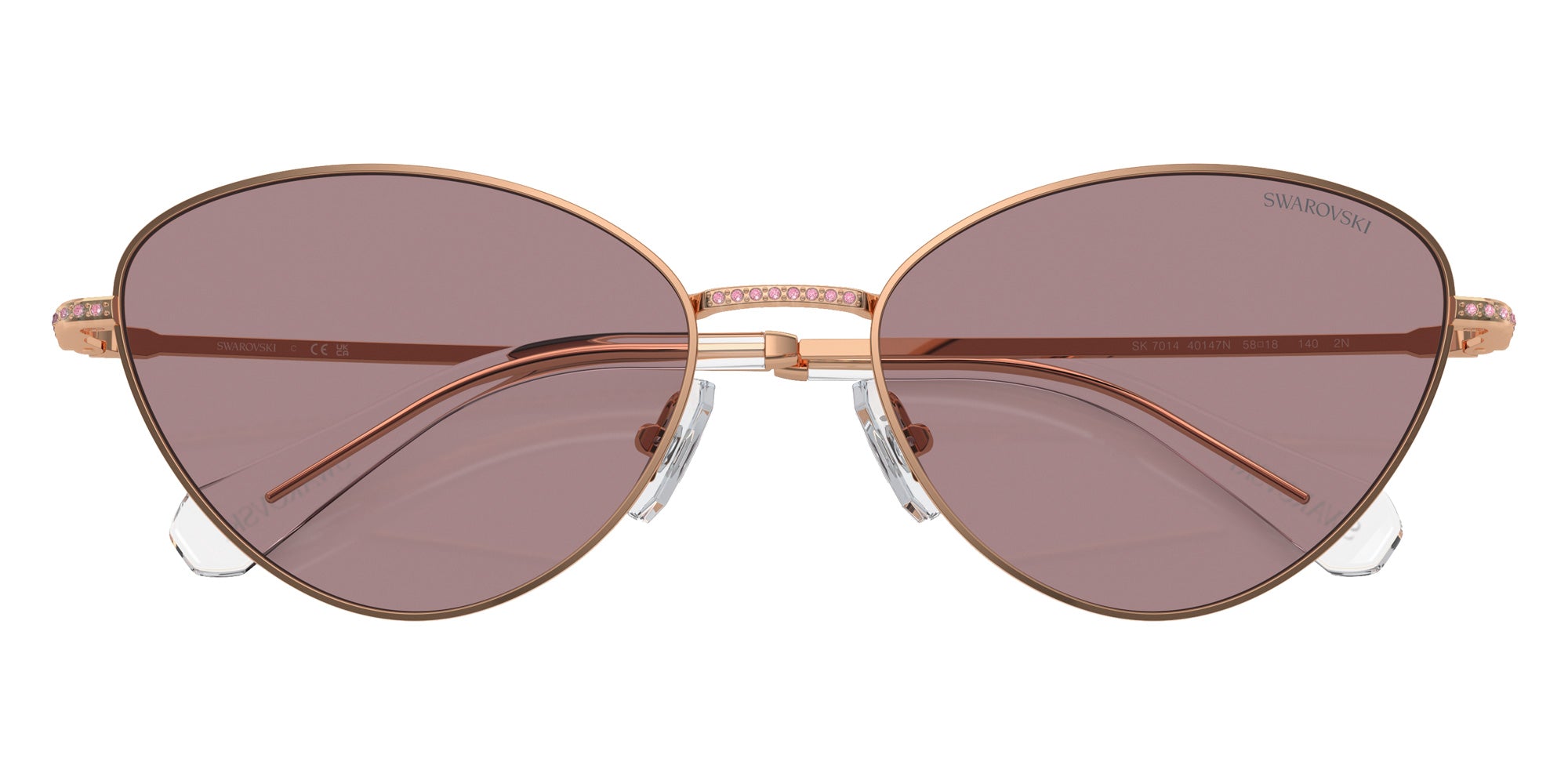 Swarovski SK7014 40147N 58 - Rose Gold / Light Purple Brown #id:sk701440147n_s:106120