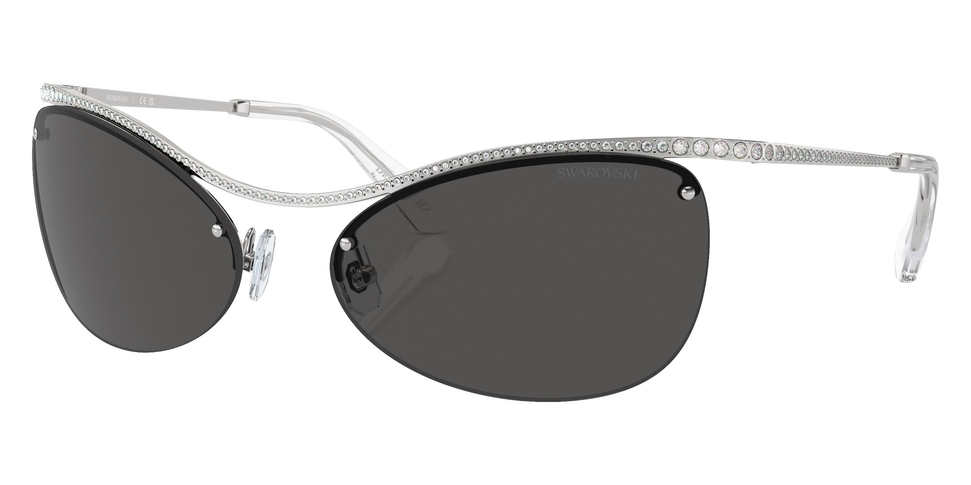 Swarovski SK7018 400187 63 - Silver / Dark Gray #id:sk7018400187_s:100105