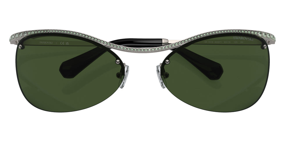 Swarovski SK7018 400971 63 - Gunmetal / Dark Green #id:sk7018400971_s:106120