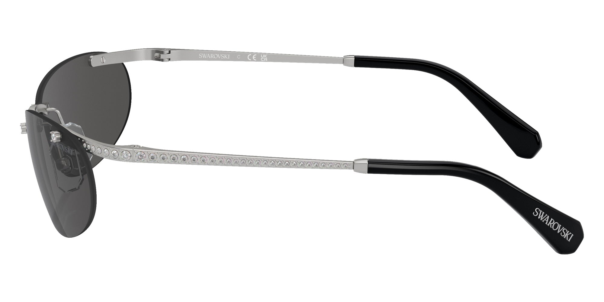 Swarovski SK7019 400187 59 - Matte Silver / Dark Gray #id:sk7019400187_s:100110