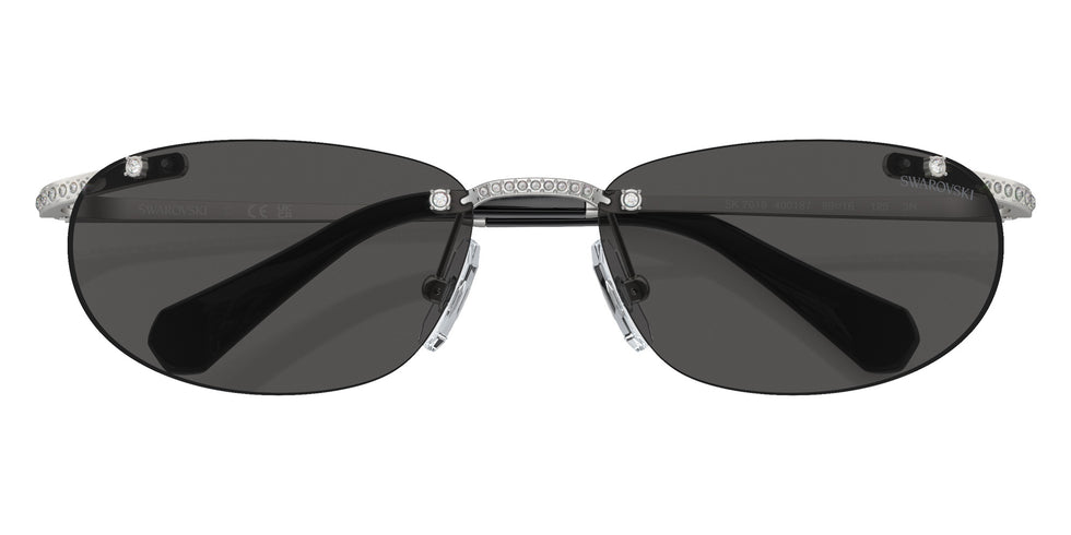 Swarovski SK7019 400187 59 - Matte Silver / Dark Gray #id:sk7019400187_s:100120