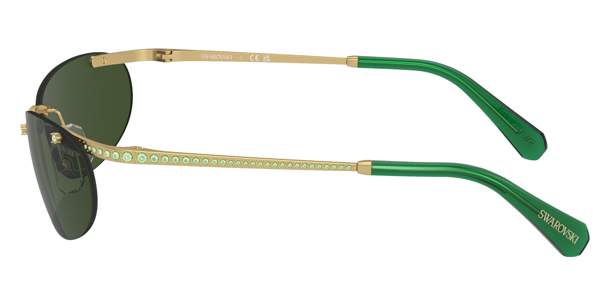 Swarovski SK7019 402471 59 - Matte Gold / Green #id:sk7019402471_s:104110