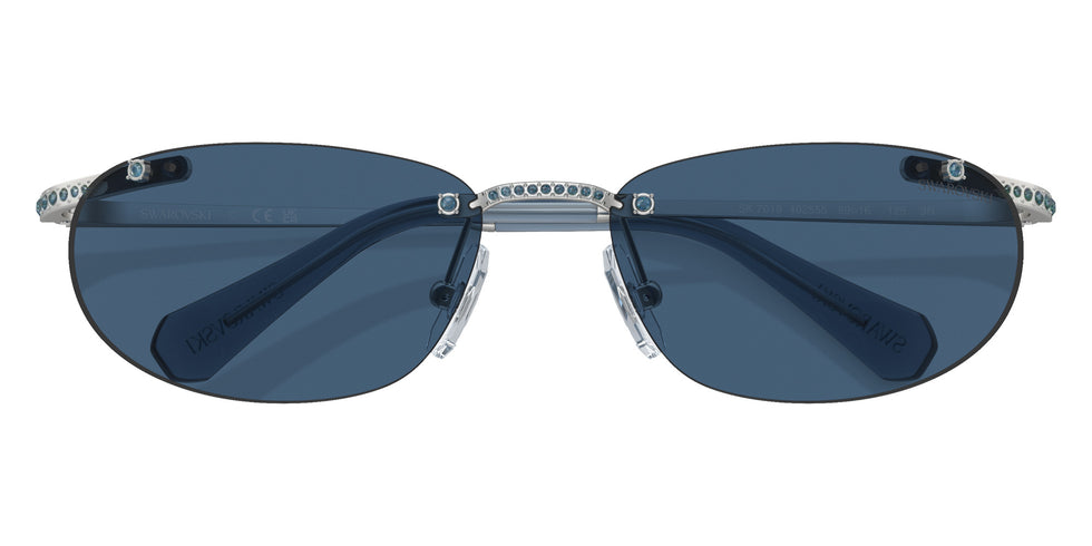 Swarovski SK7019 402555 59 - Matte Silver / Dark Blue #id:sk7019402555_s:106120