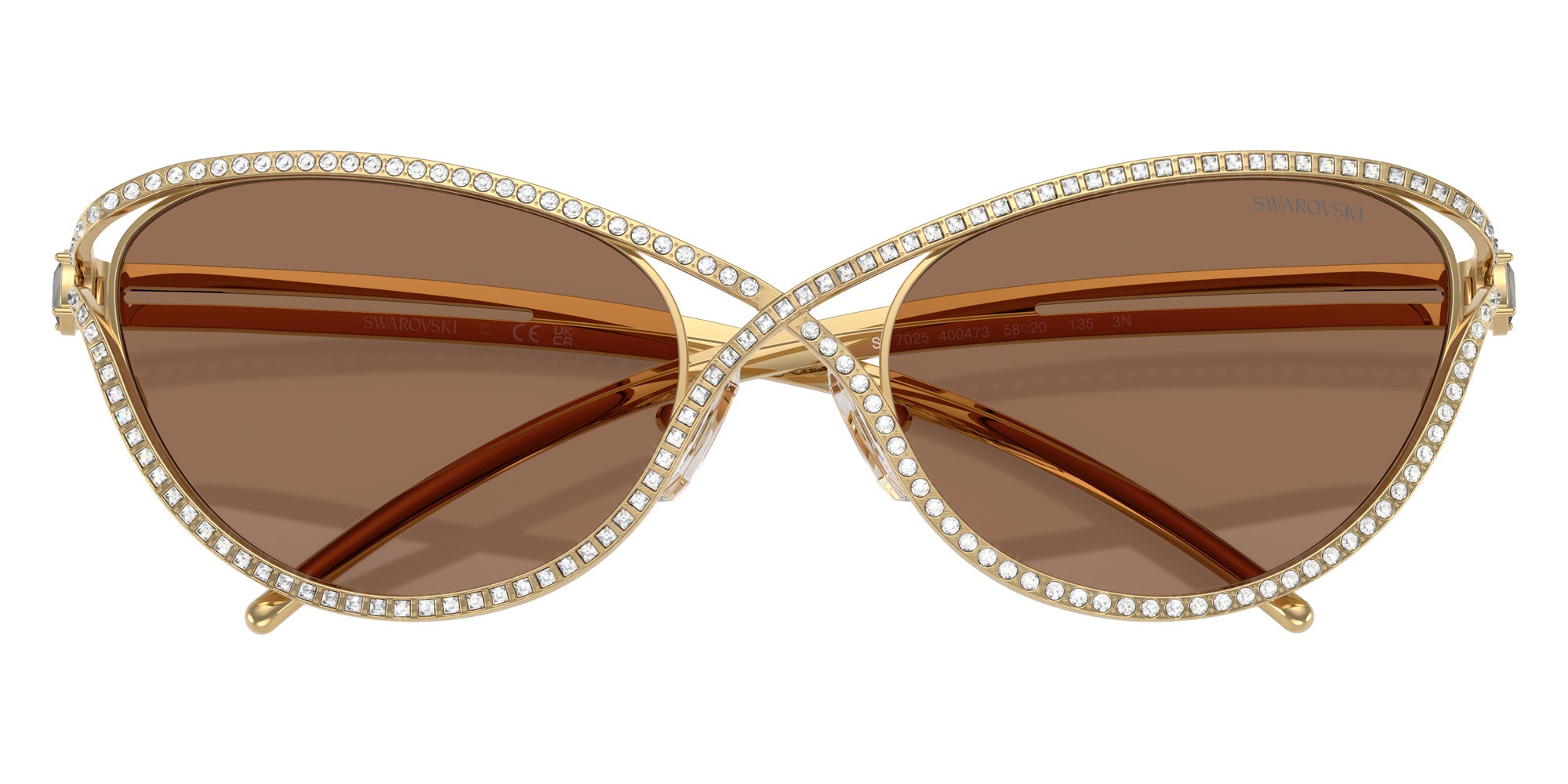 Swarovski SK7025 400473 58 - Gold / Dark Brown #id:sk7025400473_s:102120
