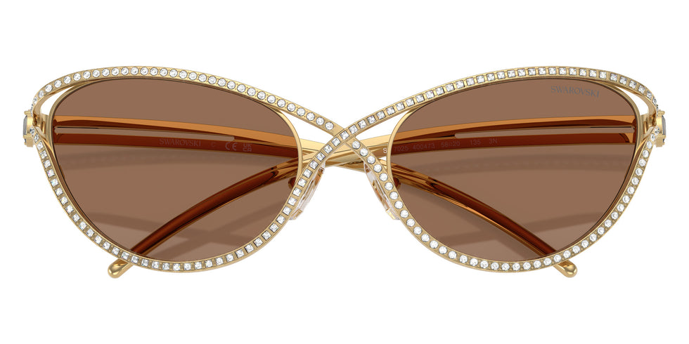 Swarovski SK7025 400473 58 - Gold / Dark Brown #id:sk7025400473_s:102120