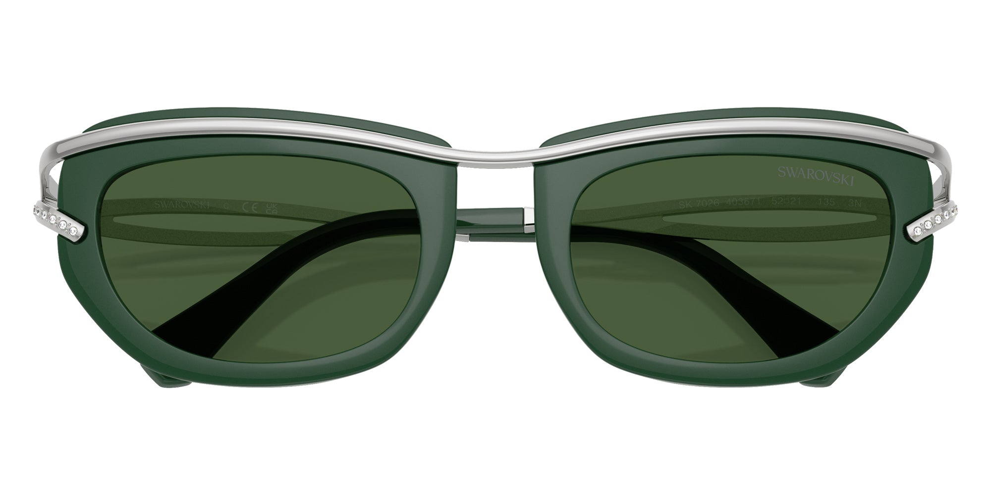 Swarovski SK7026 403671 52 - Dark Green / Dark Green #id:sk7026403671_s:104120
