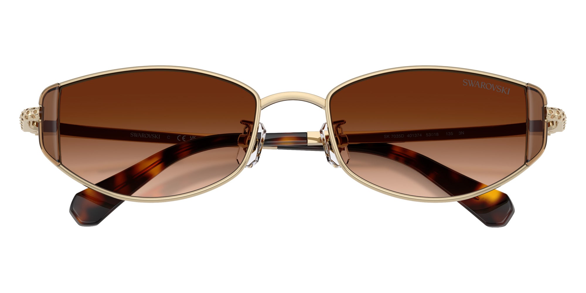 Swarovski SK7035D 401374 53 - Pale Gold / Gradient Brown #id:sk7035d401374_s:102120