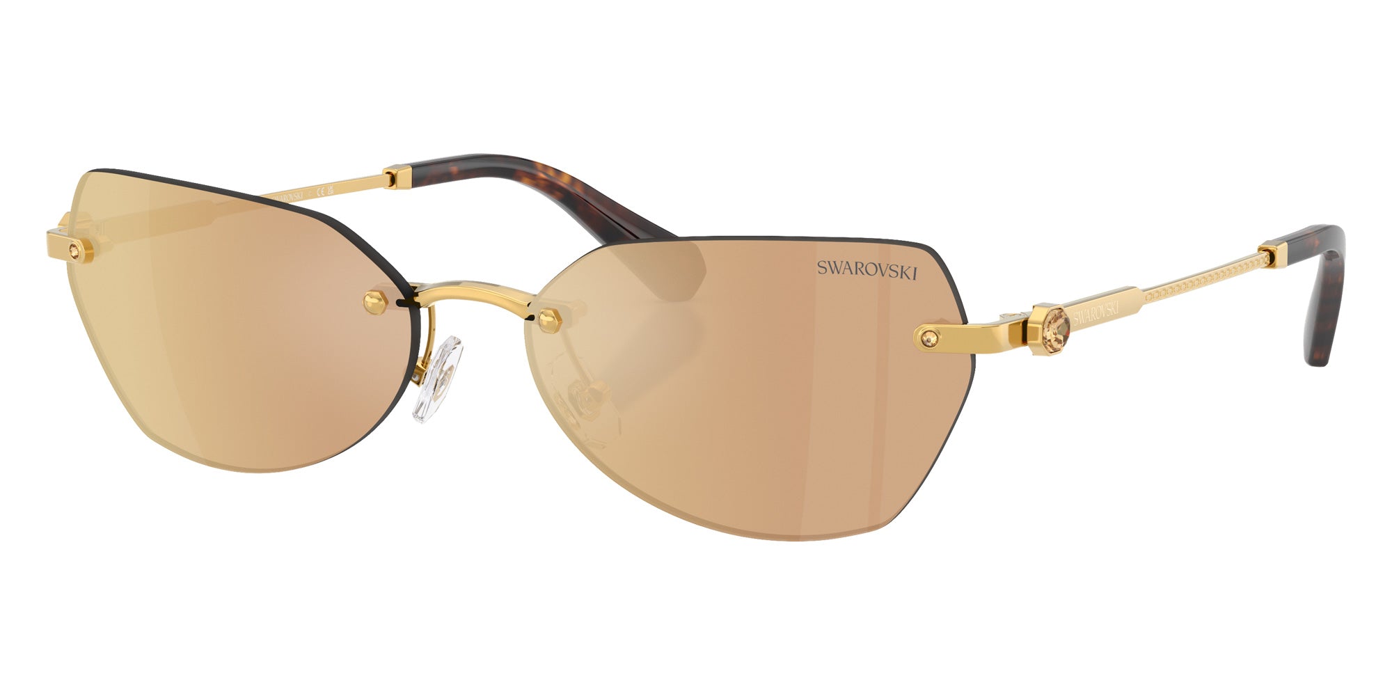 Swarovski SK7038 40077J 58 - Dark Gold / Dark Brown Mirrored Rose Gold #id:sk703840077j_s:104105