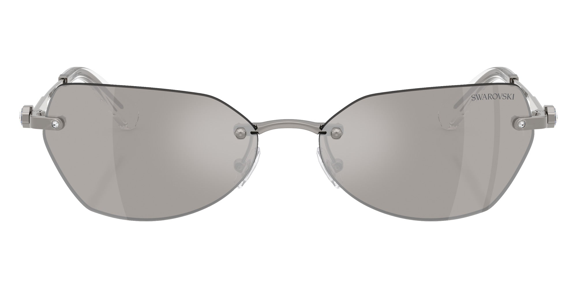 Swarovski SK7038 40096G 58 - Gunmetal / Light Gray Mirrored Silver #id:sk703840096g_s:106100