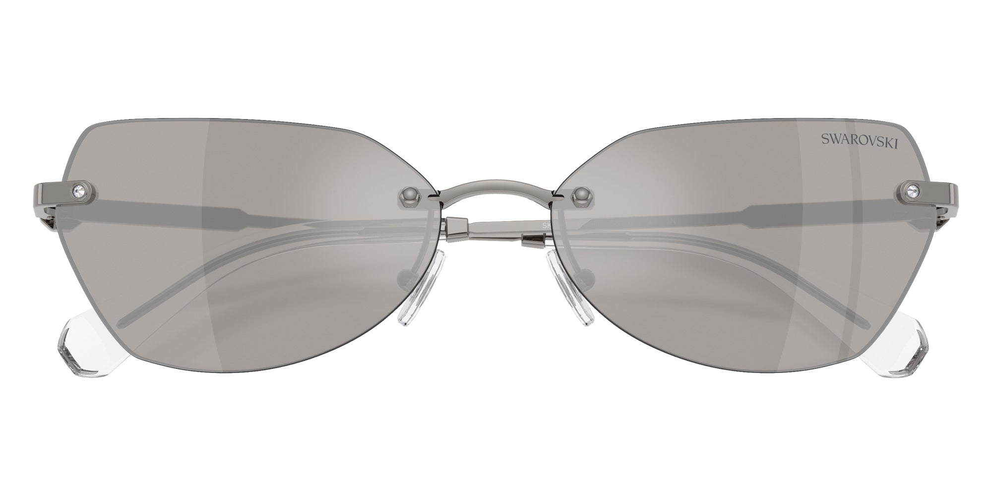 Swarovski SK7038 40096G 58 - Gunmetal / Light Gray Mirrored Silver #id:sk703840096g_s:106120