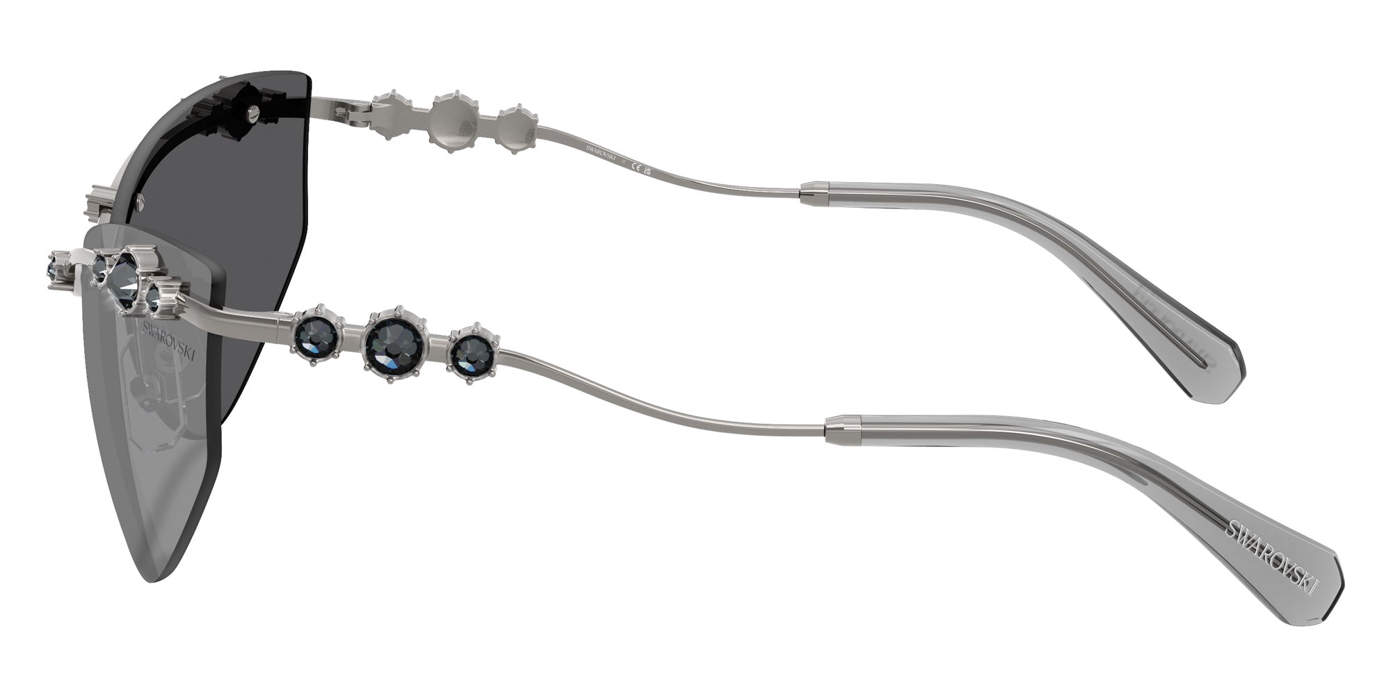 Swarovski SK7039 40096G 61 - Gunmetal / Gray Mirrored Black #id:sk703940096g_s:102110