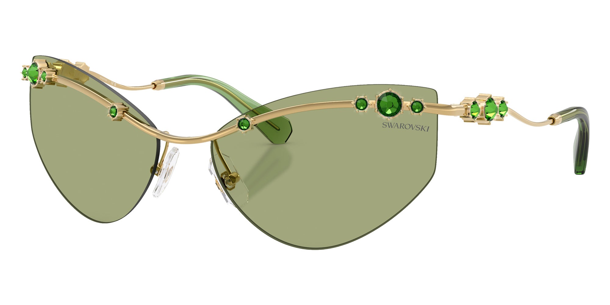 Swarovski SK7039 404382 61 - Gold / Green #id:sk7039404382_s:106105
