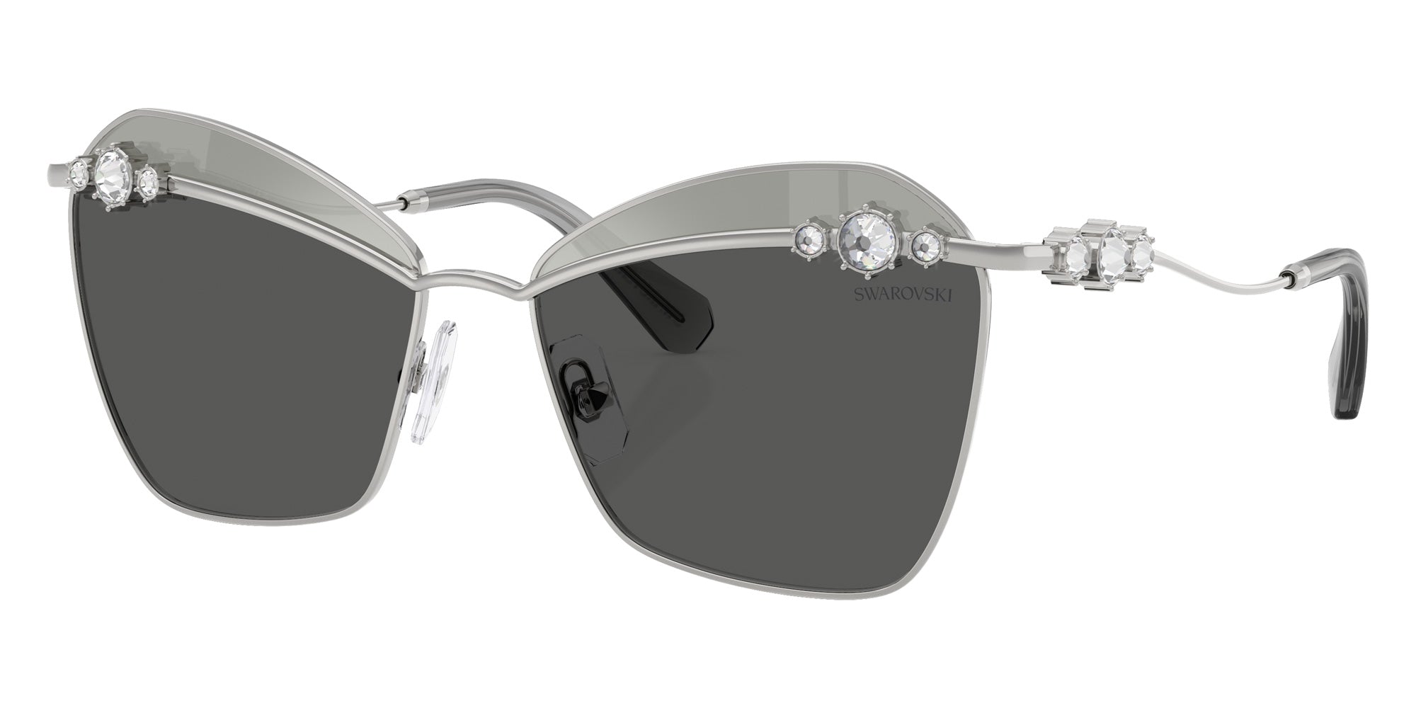 Swarovski SK7040 4001AL 57 - Silver / Gray Tampo Swarovski Gold Mirrored #id:sk70404001al_s:100105