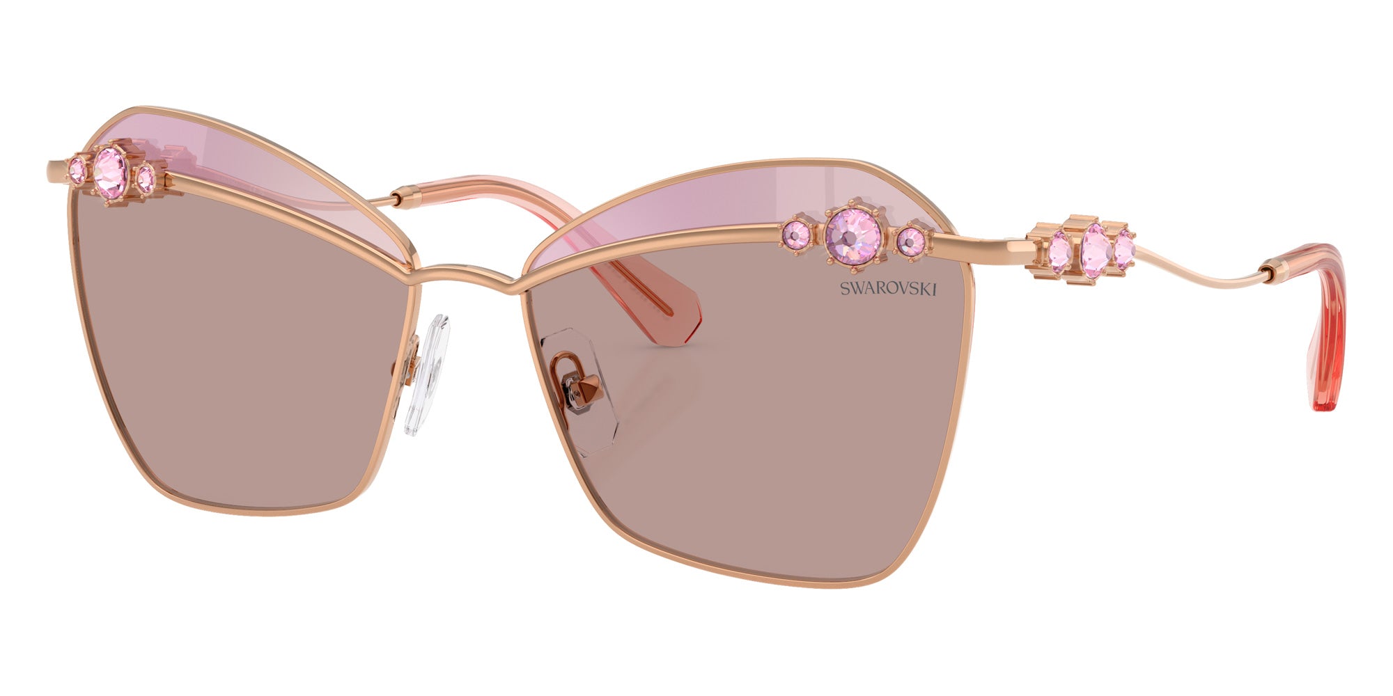 Swarovski SK7040 401461 57 - Rose Gold / Purple Brown Tampo Swarovski Pink Mirrored #id:sk7040401461_s:106105