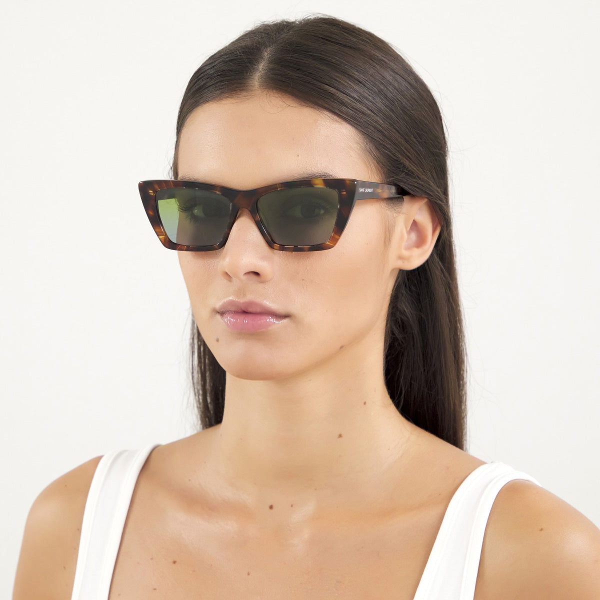 Saint Laurent SL 276 MICA 020 53 - Havana / Green Gradient Double #id:sl276mica020_s:116105