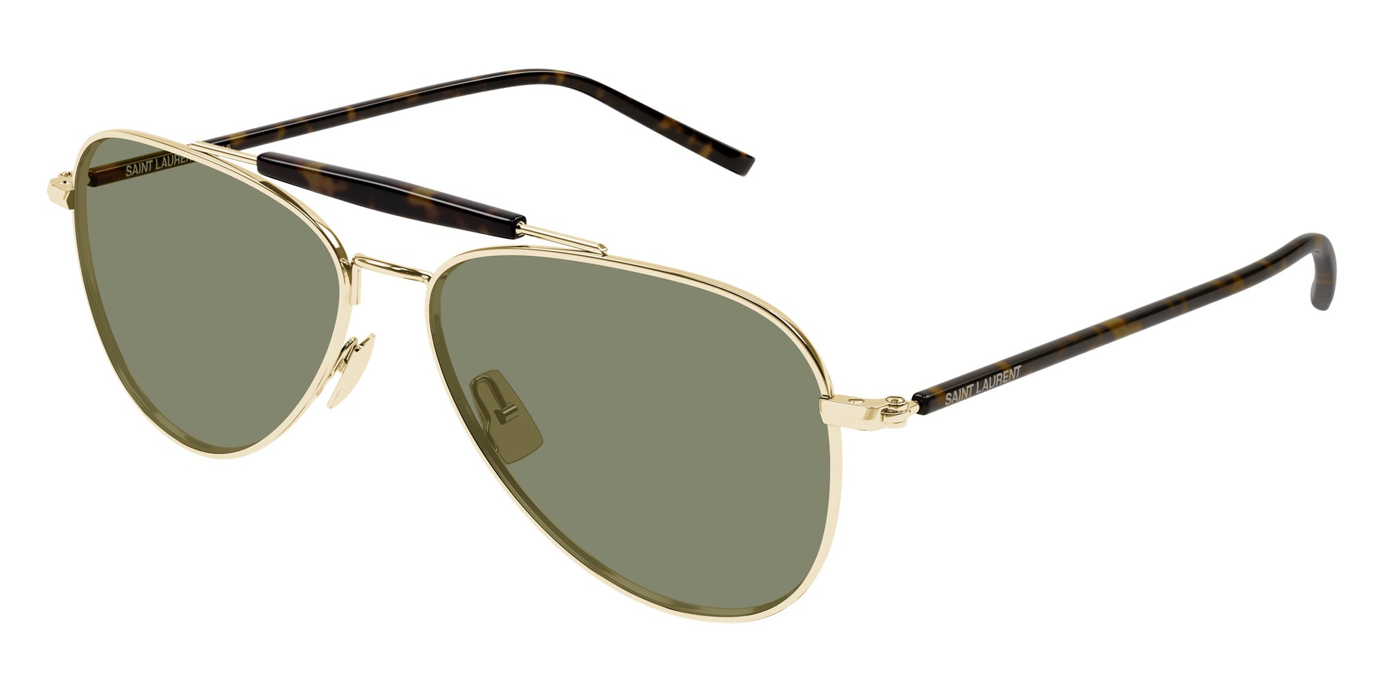 Saint Laurent SL 864 003 57 - Gold/Havana / Green #id:sl864003_s:104105